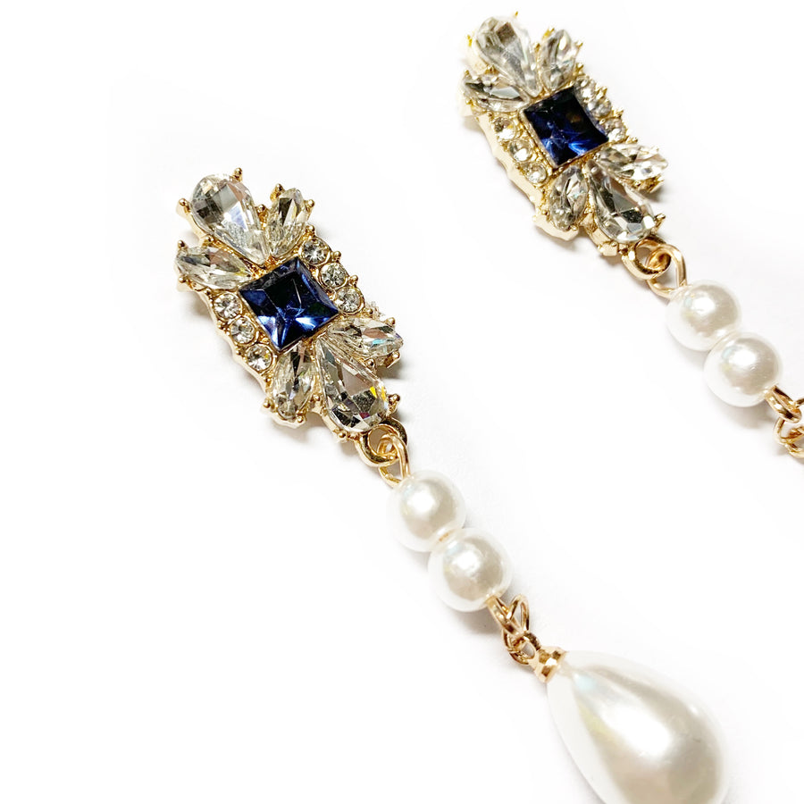 Elegant Zirconia Gemstone Drop Earrings