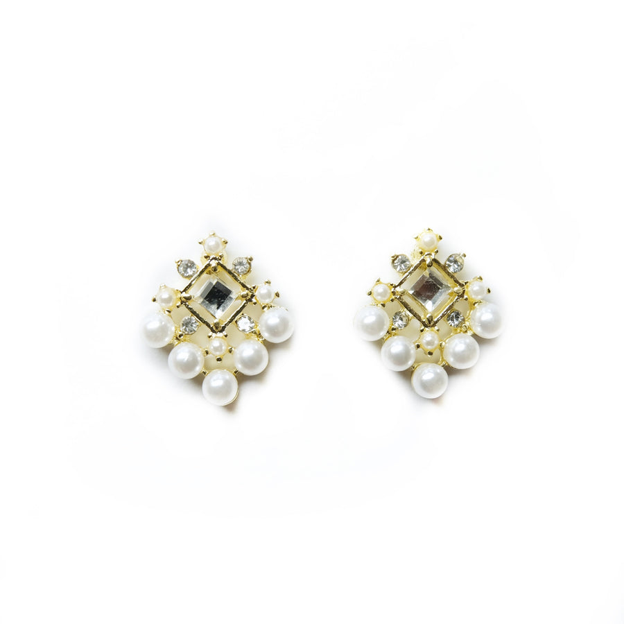 Elegant Gold-plated Zirconia Earrings