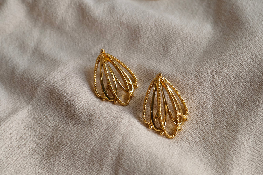 Vintage 18K Gold-plated Earrings