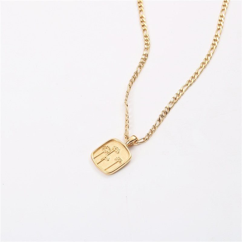 Modern 18K Gold-plated Stainless Steel Necklace