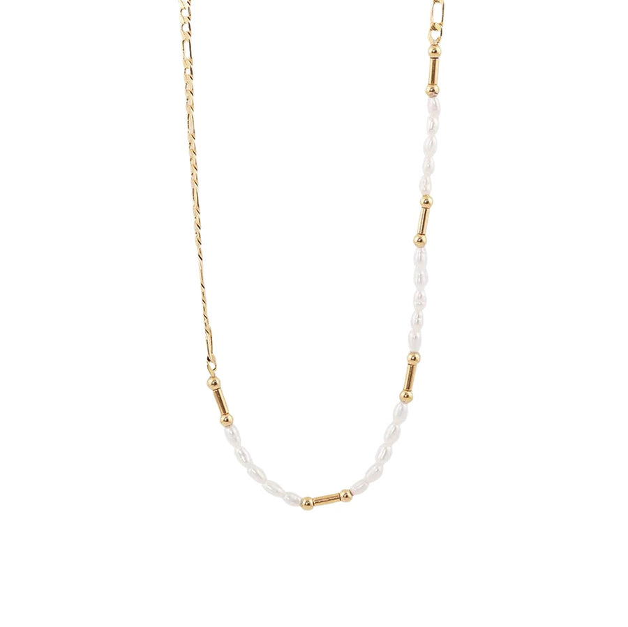 Aesthetic 14K Gold-plated Pearl Necklace
