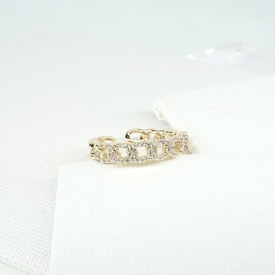 Sparkling Gold-plated Zirconia Ring