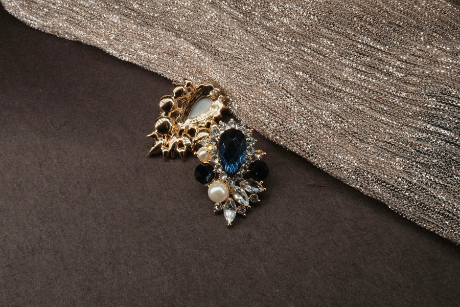 Vintage Zirconia Gemstone Stud Earrings
