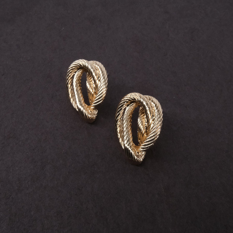 Classic Gold-tone Round Stud Earrings