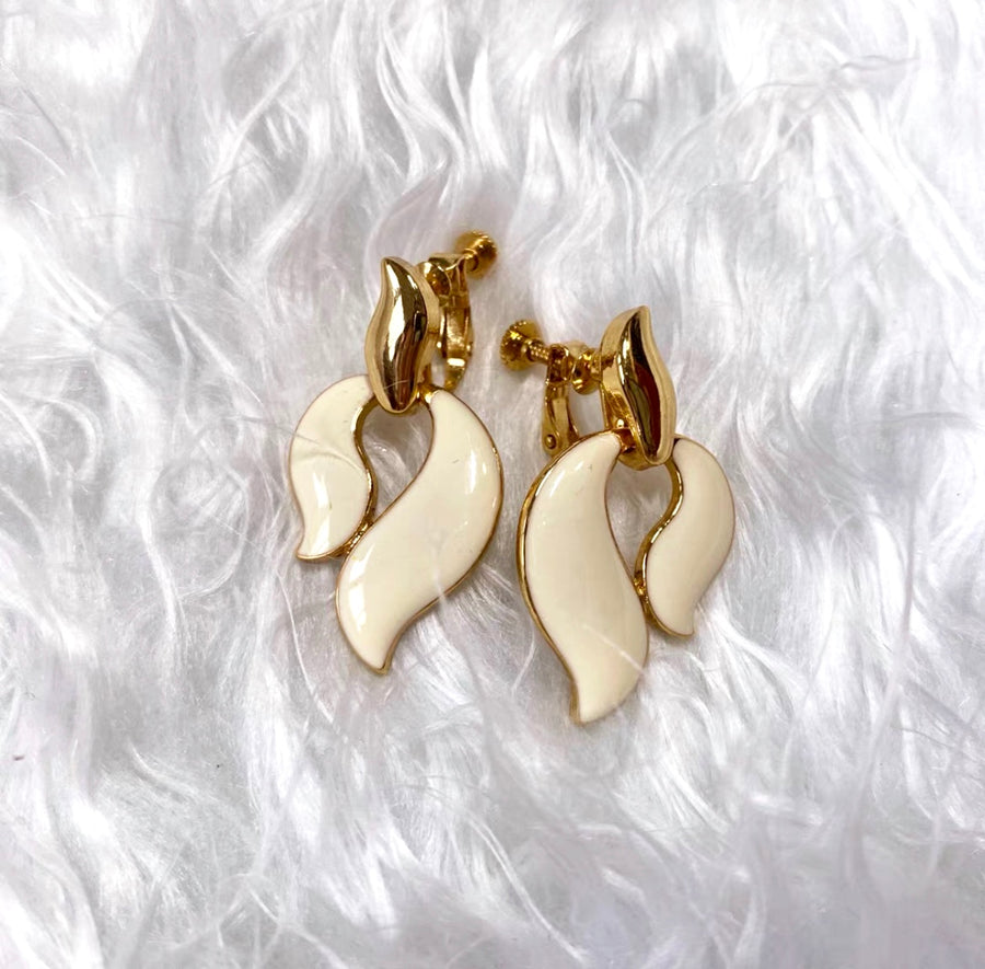 Vintage 18K Gold-plated Drop Earrings